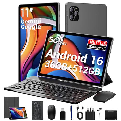 FLYCOAY Android 16 AI Tablet,11 Inch Android Tablets With 36GB RAM